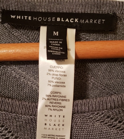 WHITE HOUSE BLACK MARKET CHEVRON ZIG ZAG PONCHO PU - Picture 3 of 8